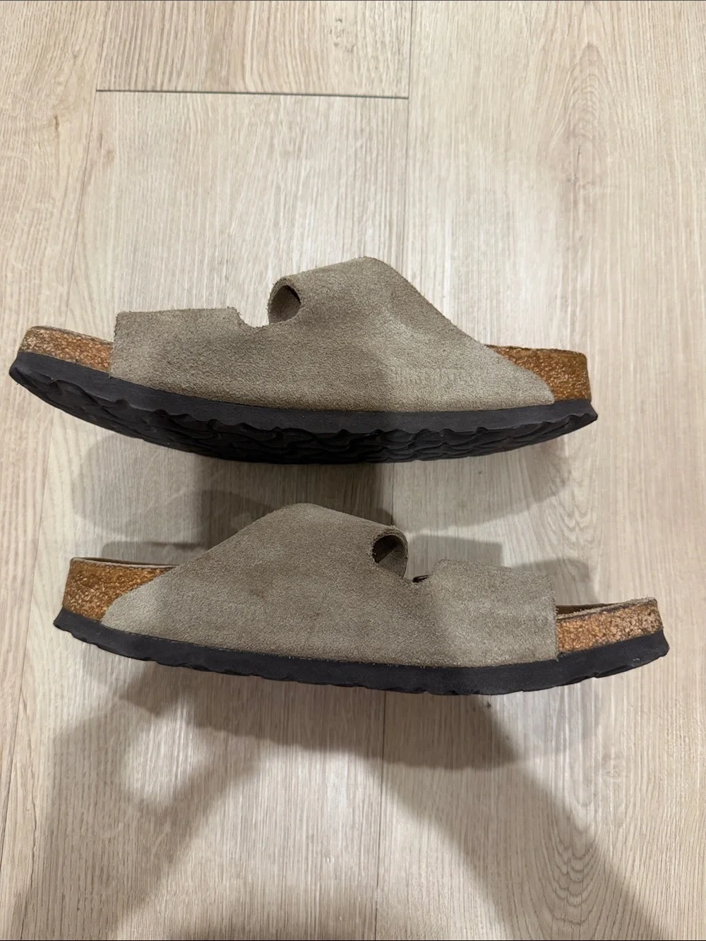Birkenstock women’s  Arizona Suede Sandals - Taupe
